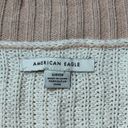 American Eagle  Small Knit Sweater Dusty Rose Pink And White Photo 3