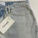 Frame  Le Grand Garcon Denim Shorts Women's 26 NWT Light Wash Raw Cuffed Hem Photo 4