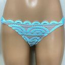 PilyQ New.  lace crystal blue fanned teeny bikini bottom. Large Photo 0