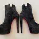 Christian Louboutin  Black Suede leather Fierce Platform 160 veau velours boot 41 Photo 4