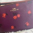 Coach Corner Zip Wristlet With Country Floral Print Photo 3