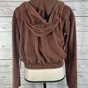 Young Fabulous and Broke  Anthropology Small Cropped Jacket Velour Full-Zip Hooded Photo 3