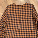 BeachLunchLounge Womens Checkerboard Brown Blouse Top Size Large Photo 4