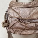 Kipling  Felix Cloud Metal Platinum Metallic Nylon Satchel Crossbody Photo 2