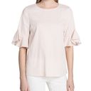 Calvin Klein Womens Bell Sleeve Ruffled Top Sz L Photo 1