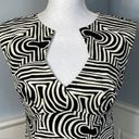 Trina Turk  Black & White Op Art Geometric Shapes Sheath Dress 8 Photo 3