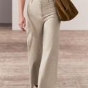 ZARA  High Waist Marine Straight Jeans in Tan Photo 3