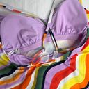 Anne cole Easy Triangle Colorful Wavy Stripe Tankini Swim Top Size s Photo 7