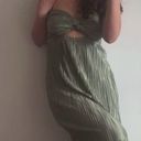 Hello Molly NEW  WEARING THIS TONIGHT PLISSE
STRAPLESS MAXI DRESS in SAGE Photo 2