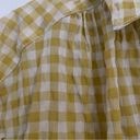 Max Studio  Plain Button Up Top Yellow Ruffles Sz M/L Photo 5