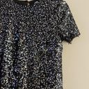 She & Sky  Black Half Sleeve Sequin Mini Dress Photo 2