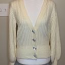 Intermix  Ella Jewel Cardigan Wool Ivory 
Sweater Size Small Photo 3