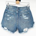 Good American Womens Button Fly Distressed Frayed Hem Denim Jean Shorts Size 25 Photo 4