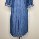 Spense Lyocell Blend Women’s Blue Chambray Shirt Dress Size 6 Photo 9