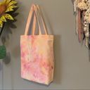 Tie Dye Tote Bag Large Oversized reusable sustainable Shopping pink yellow Photo 3