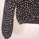 Lucy Love  Tiny Tulip Black Flower Print Long Sleeve Top Size Large Shirt Photo 4