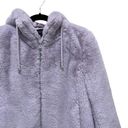 Rachel Zoe  Faux Fur Hooded Zip Up Jacket Coat Lavender Purple Size Small Photo 3