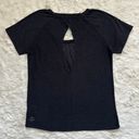 Beyond Yoga Top Lightweight Spacedye Tee Cut Out Back Heathered Black XS Photo 1