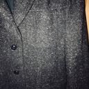 Classic Tweed Blazer With Rich Brown Collar. Size L Black Size L Photo 11