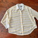 ASOS  Edition Sequin Stripe Oversized Shirt Blouse in Buttermilk Size 14 NWT Photo 3