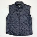 Pro Spirit  Black Squiggly Stitched Quilted Zip Up Vest Photo 0