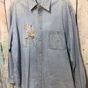 Vintage Denim Shirt Men’s Unisex Blue Size Large Photo 15