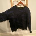 John + Jenn  Blue Camo Crewneck Sweater size medium Photo 1