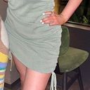 LIONESS Ruched Sides Green Dress Photo 0