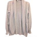 Sans Souci  Open Front Ribbed Pocket Cardigan Grey Small Photo 0