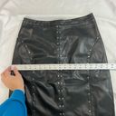 Worthington  Black Faux Leather Silver Stud Detail Skirt Photo 4