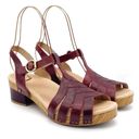 Dansko  Mara Mahogany Leather Open Toe T-Strap Clog Sandal Womens Size 42 | 11.5 Photo 6