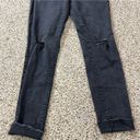 William Rast  High Rise Skinny Jeans Black Distressed Raw Hem Sculpted 31x28 Photo 4