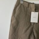 ALC Frank ALC edwin glen checkered high rise slit hem dressy pants Brown Photo 6