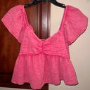 Japna Pink Ruffle Sleeve Top Photo 0