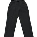 ZARA  Pants Womens Small Black High Rise Belted Tapered Trouser Ankle Photo 1