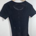 Maje  sweater dress black small ribbed perforated Photo 1