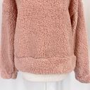 Thread and Supply New  Sherpa Sweatshirt Crewneck Pullover Sweater Blush Photo 3