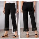 Soft Surroundings Black Lace Hem Crop Pants Photo 1