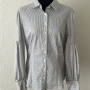 Worthington Striped long sleeve collared button down pleated sleeve shirt Photo 0