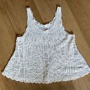 Nabee  Crochet Lace White Retro Crop Tank Top Size small Photo 0