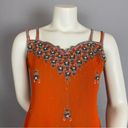 None 5 for $25! Last Chance! Beaded‎ Dress Altered Indian Tunic Mini Strappy Orange Photo 3