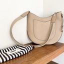 Henri Bendel Leather Crossbody Hobo Bag Beige Women's Photo 14