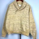 Krass&co Vintage Wills & . Cream Wool Crossover Shawl Collared Pullover Sweater Photo 0
