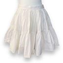 Juicy Couture Y2K  Skirt White Tiered Mini Prairie Coastal Cowgirl Cotton Size 6 Photo 0