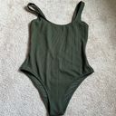 Aerie Dark Green Cheeky One Piece  Swimsuit   Size Large Photo 0