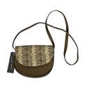 Street Level  Womens Crossbody Handbag Brown With Reptile Embossed Flap 7" Photo 0