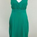 Jessica Simpson  Womens Strapless V Neck Pleated Midi Dress Green Size S Photo 0