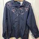 Northern Reflections Vintage Floral  Full Zip Windbreaker Jacket Women's Size M Photo 0