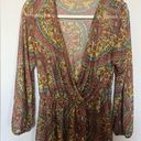 Vintage Y2K Rainbow Paisley High Low Top​ Size L Photo 0