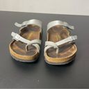 Birkenstock Mayari Metallic Silver Sandals Birko-Flor Sz 37 US 6 , 6.5 Photo 2